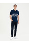 Navy Blue Slim Fit 100% Cotton Buttoned Polo Collar T-Shirt 50263931-Vr033 - 4