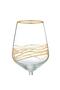 Wavy Motif Glass Wine Glass Set of 6 - 3