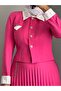 Women's New Season Polka Dot Jacket Set - Fuchsia - 3