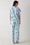 طقم بيجامة بأزرار سفلية من Tulips Light Mint Shirt - 5