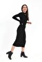 One-Shoulder Knitwear Dress - Black - 3