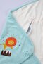 Piko Baby Stroller Stroller Blanket 90X90 cm Lion Embroidered Turquoise - 3