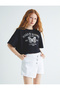 Denim Shorts Skirt Pocket Buttoned Double Breasted Cotton - 2