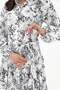 Viscose Dress with Flounce Skirt - Black - 7