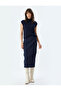 Regular Waist Midi Length Pencil Skirt - Back Slit Detail