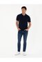 Lacivert Regular Fit %100 Pamuk Düğmeli Polo Yaka Basic Tişört 50280753-VR033 - 4