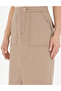 Beige Slit Detailed Woven Skirt 50284030-Vr011 - 6