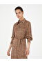 Brown Regular Fit Woven Dress 50284059 -Vr029 - 4