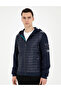 Navy Blue Hooded Spring Seasonal Coat 50285304-Vr033 - 3