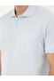 Light Blue Regular Fit Buttoned Polo Collar T-Shirt 50288681-Vr095 - 7