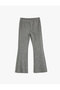 Flared Leg Trousers with Elastic Waist