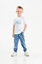 Planet Printed Boy's T-Shirt Top and Bottom Tracksuit Set - 3