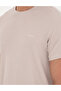 Beige Slim Fit Crew Neck T-Shirt 50288914-Vr011 - 7