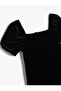 Velvet Dress with Balloon Sleeves and Ruffles with Glitter Detail - 3