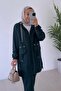 Eyelet Detailed Hooded Two-Thread Set - Emerald - 2