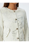 White Patterned Women's Jacket 5Wak50038Uw - 5