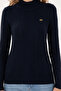 Women's Navy Blue Turtleneck Sweater 50292977 -Vr033 - 6
