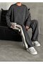 Anthracite Helga Trousers Striped Knitwear Set - 7