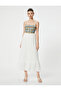 Strappy Dress Textured Square Neck Cotton - 3