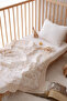 100% Cotton Double Layer Muslin Baby Blanket - Toile De Jouy / Beige 100X100 cm - 5