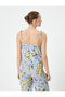 Thin Straps Floral Lace Detailed Athlete's Tank Top - 4