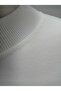 White Ribbed Half Turtleneck Camisole Crop Body Darkalip Long Sleeve Knitted Blouse - 3