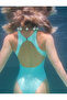 X Şahika Ercümen - Halter Neck Swimsuit with Textured Back Window Detail - 2