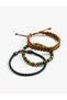3-Piece Bracelet Set - Wooden Bead and Multicolor - 3
