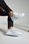 Stitched White Color Casual Men's Sneakers - 3