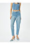 High Waist Denim Pants Relaxed Fit Lightweight Tight Leg - Mom Slim Jeans - 3