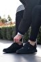 Black Thick Sole Men's Casual Sneakers - 2