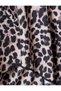 Madonna Collar Off-The-Shoulder Jumpsuit Mini Leopard Print Flounce Short Sleeve - 6