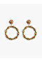 Geometric Earrings Dangle Bead Detailed Multicolor