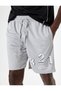 Slogan Printed Sports Shorts - Waist Lace-up and Pocket Detail - 5