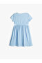 Dress with Window Detail, Short Sleeves, Round Neck - 2