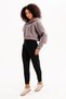 Crop hooded zippered kangaroo pocketed hoodie gray women's sweatshirt - lumen - 8