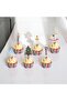 New Year Themed Nutcracker Ballerina Toothpick Cupcake Ornament 8 Pieces