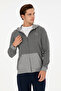 Men's Anthracite Melange Knitted Cardigan 50290255 -Vr081
