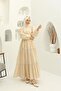 Women's Textured Belly Lined Fisto Long Tesetural Dress - 3