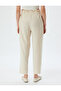 Wide Leg Trousers with Elastic Waist and Tie-Up Pockets - 4