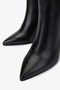 Woman . Black Leather Heeled Boots - 3
