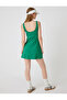 Sports Tights Dress Mini Strap U Neck Slim Fit Back Detail - 4