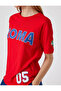 Back Printed T-Shirt Oversize Crew Neck Short Sleeve - 5