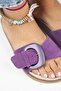 Alandra Women's Genuine Leather Purple Slippers - 3