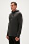 Defense Half-Zip Hoodie Dark Gray Half Zip Hooded Men's Sweatshirt - 3