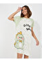 Dinosaur Print Raglan Sleeves Sleep T-Shirt Dress - 2