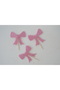 Baby Pink Glittery Shiny Bow Toothpick Set of 8 - 2
