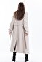 Beige Belted Lined Coat with Pocket Detail (Full Fit) New Season Beeke-6780 - 3