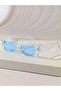 Blue Glass Unisex Trend Model New Season Vintage Sunglasses