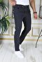 Men's Denim Trousers Grey-Smoked Regular Fit Lycra Stretch Jean - 2